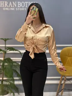 شومیز ساتن دکمه دار کد 614