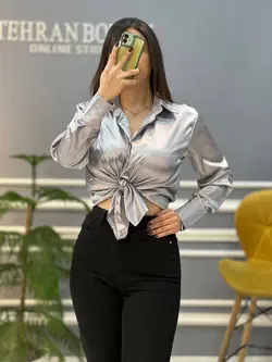 شومیز ساتن دکمه دار کد 614