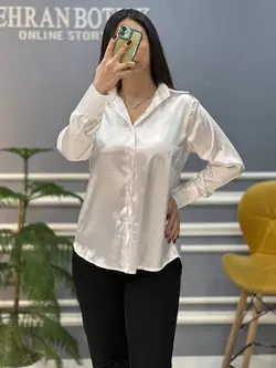 شومیز ساتن دکمه دار کد 614