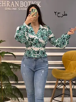 شومیز چپ و راستی فلور کد 594