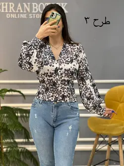 شومیز چپ و راستی فلور کد 594