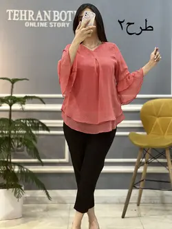 شومیز حریر آستین کلوش کد671