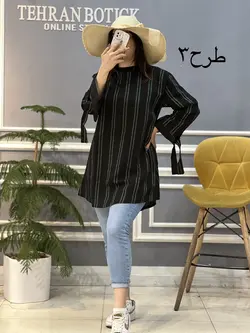 مانتو شومیزی راه راه کد۷۵۲