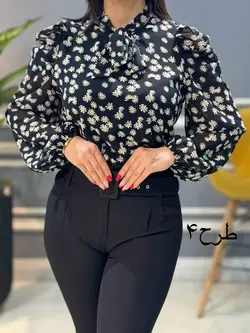 شومیز آستین پفی کد 1231