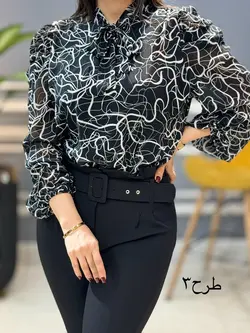 شومیز آستین پفی کد 1282