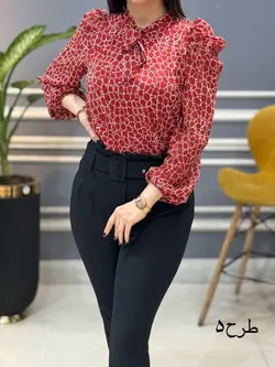 شومیز آستین پفی کد 1282