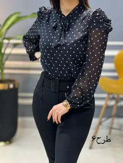 شومیز آستین پفی کد 1282