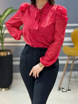 شومیز آستین پفی کد 1282