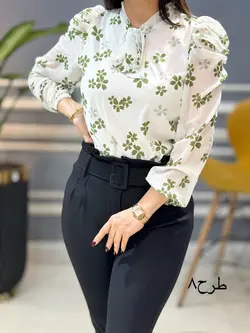 شومیز آستین پفی کد 1282