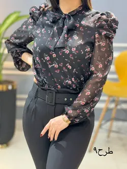 شومیز آستین پفی کد 1282