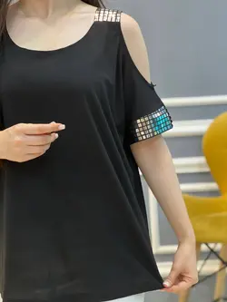 شومیز سرشونه باز کد 335