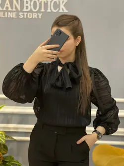 شومیز حریر کریشه آستردار کد216