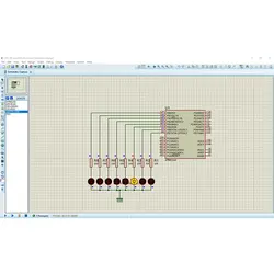 پروژه طراحی ال ای دی چشمک زن با میکرو ATmega8 و نرم افزار کدویژن و شبیه ساز پروتئوس