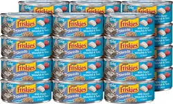 غذای گربه Pack of 24 Purina Friskies, Shreds With Ocean Whitefish And Tuna In Sauce Cat Food - ارسال 10 الی 15  روز کاری
