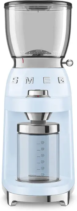 آسیاب قهوه اسمگ ایتالیا / عملکرد قهوه برای حداکثر 12 فنجان / رنگ ابی پاستلی / مدل-CGF01PBUK/ارسال 10 الی 15  روز کاری