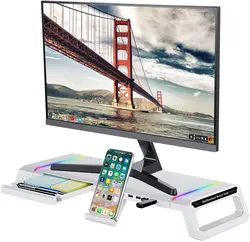 استند مانیتور Monitor Stand with RGB Gaming Lights and 4 USB 2.0 Hub-ارسال 10 الی 15  روز کاری