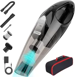جارو برقی دستی Fjhee بدون سیم - 120 وات با نور LED - ارسال 10 الی 15  روز کاری
