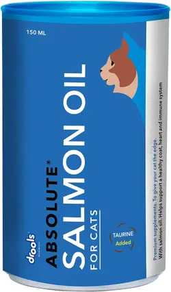 غذا و روغن گربه 150 میلی لیتر Drools Absolute Salmon Oil Syrup For Cats - ارسال 10 الی 15  روز کاری