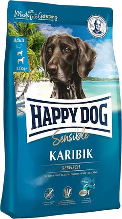 غذای سگ 12.5 کیلو گرمی Happy Dog Supreme Sensible KaribiK - ارسال 10 الی 15  روز کاری