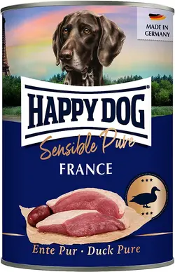 غذای سگ 400گرمی Happy Dog Duck Pur Dog wet Food - ارسال 10 الی 15  روز کاری