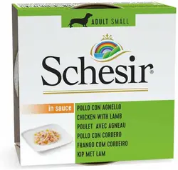 غذای سگ 85 گرمی Schesir Dog Wet Food Can-Chicken with Lamb Weight - ارسال 10 الی 15  روز کاری