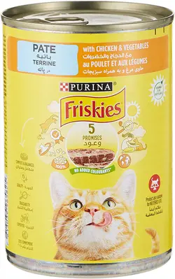 غذای گربه  Purina Friskies Wet Cat Food Chicken and Vegetables in Chunkpound 400g  - ارسال 10 الی 15  روز کاری