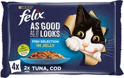 غذای گربه  Purina Felix Tuna &amp; Cod Wet Cat Food Pouch  - ارسال 10 الی 15  روز کاری