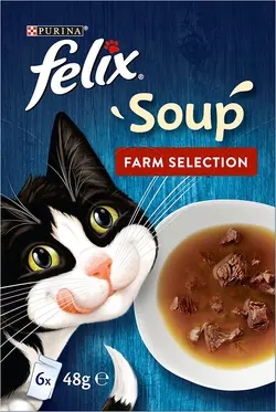 غذای گربه (سوپ) Felix Purina Soup Tender Strips - ارسال 7الی 10 روز کاری