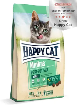 غذای گربه 1.5 کیلو گرمی Happy Cat Minkas Perfect Mix Cat dry Food 1.5Kg - ارسال 10 الی 15  روز کاری
