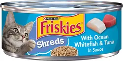 غذای گربه Purina Friskies Ocean Whitefish And Tuna In Sauce Cat Food, 156Gm - ارسال 10 الی 15  روز کاری