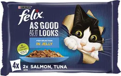 غذای گربه Purina Felix Salmon &amp; Tuna Wet Cat Food Pouch - ارسال 10 الی 15  روز کاری