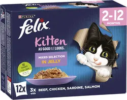 غذای گربه Purina Kitten Felix As Good As It Looks Mixed Selection In Jelly - ارسال 10 الی 15  روز کاری