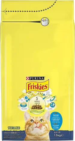 غذای گربه Friskies Sterilized With A Tasty Mix Of Salmon And Tuna And With Vegetables - ارسال 10 الی 15  روز کاری