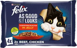 غذای گربه Purina Felix Beef &amp; Chicken Wet Cat Food Pouch - ارسال 10 الی 15  روز کاری