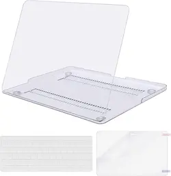 قاب پوسته سخت پلاستیکی و پوشش صفحه‌کلید و محافظ صفحه، Crystal Clear -ارسال 10 الی 15  روز کاری