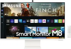 مانیتور 4K تخت 32 اینچی Samsung M8 مدل LS32BM801UMXUE با تجربه تلویزیون هوشمند و دوربین -ارسال 10 الی 15  روز کاری