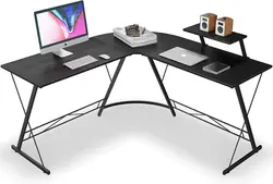 میز گیمینگ،اداری و خانگی SKY-TOUCH L Shaped - Black 50.8*18.1*28inch - ارسال 10 الی 15  روز کاری