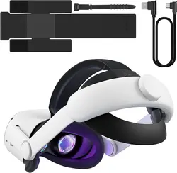 هد بند هدست واقعیت مجازی KIWI design Head Strap with Battery Strap Compatible with Quest 2 - ارسال 10 الی 15  روز کاری