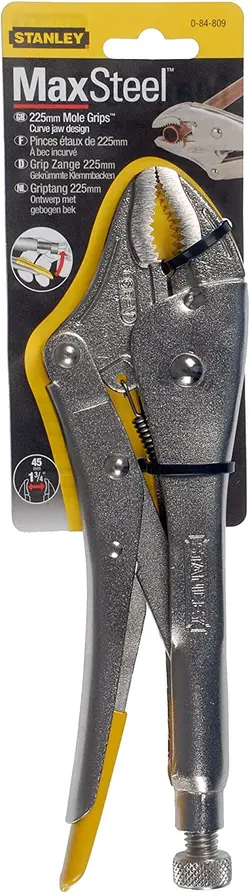 انبر قفلی مدل Stanley Locking Pliers 9-inch Curved Jaw - ارسال 10 الی 15 روز کاری
