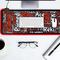 پد ماوس گیمینگ RGB Gaming Mouse pad - FRAGGER Bright LED Gaming Desk pad - ارسال 10 الی 15  روز کاری