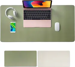 پد موس گیمینگ و موس کامپیوتر چرمی SKY-TOUCH - ضدآب - رنگ سبز و نقره ای - ارسال 10 الی 15  روز کاری