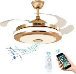 پنکه سقفی AKT-42 inch Bluetooth audio fan light -ارسال 10 الی 15  روز کاری