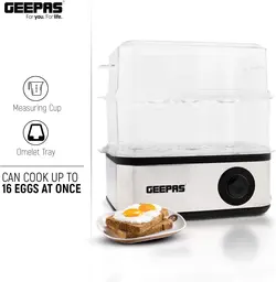 تخم مرغ پز Geepas 2 in 1 Egg Boiler and Poacher مدل GEB63019UK - ارسال 10 الی 15  روز کاری