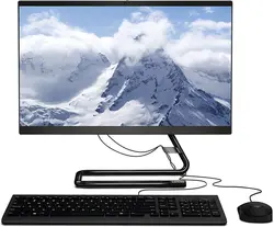 رایانه رومیزی 21.5 اینچی Lenovo IdeaCentre A340 - پردازنده Intel Core i3، چهار گیگابایت رم، 1 ترابایت HDD،  - رایانه همه کاره، ماوس سیمی و صفحه کلید (مشکی) -ارسال 10 الی 15  روز کاری