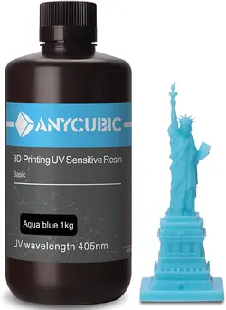 رزین رنگ آبی 1000 گرمی ANYCUBIC 3D Printer Resin - ارسال 10 الی 15  روز کاری