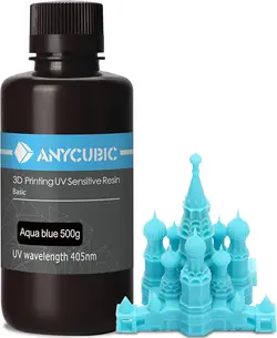 رزین رنگ آبی 500 گرمی ANYCUBIC 3D Printer Resin - ارسال 10 الی 15  روز کاری