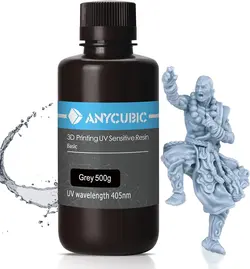 رزین رنگ خاکستری 500 گرمی ANYCUBIC 3D Printer Resin - ارسال 10 الی 15  روز کاری