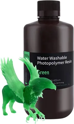 رزین رنگ سبز شفاف 1000 گرمی ELEGOO 3D Printer Resin - ارسال 10 الی 15  روز کاری