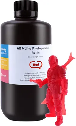 رزین رنگ قرمز شفاف 1000 گرمی ELEGOO 3D Printer Resin - ارسال 10 الی 15  روز کاری