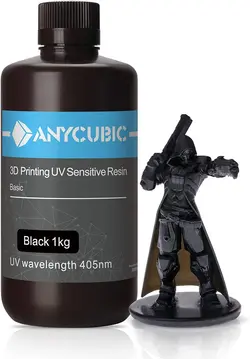 رزین رنگ مشکی 1000 گرمی ANYCUBIC 3D Printer Resin - ارسال 10 الی 15  روز کاری